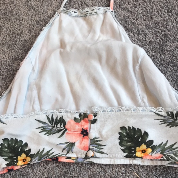 Forever 21 Tropical Halter Crop Top - Picture 5 of 6